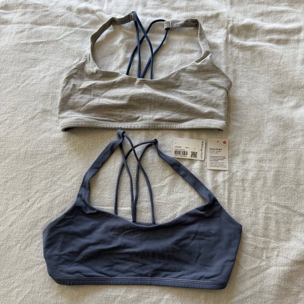 2 Lululemon Free to Be Bras - Various Colors - Size 8 EUC